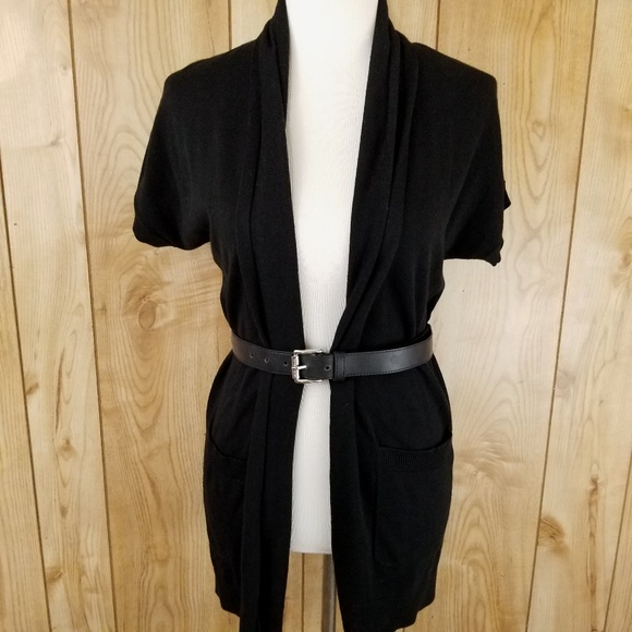 Michael Kors Sweaters - Michael Kors Black Belted Cardigan Sweater XS